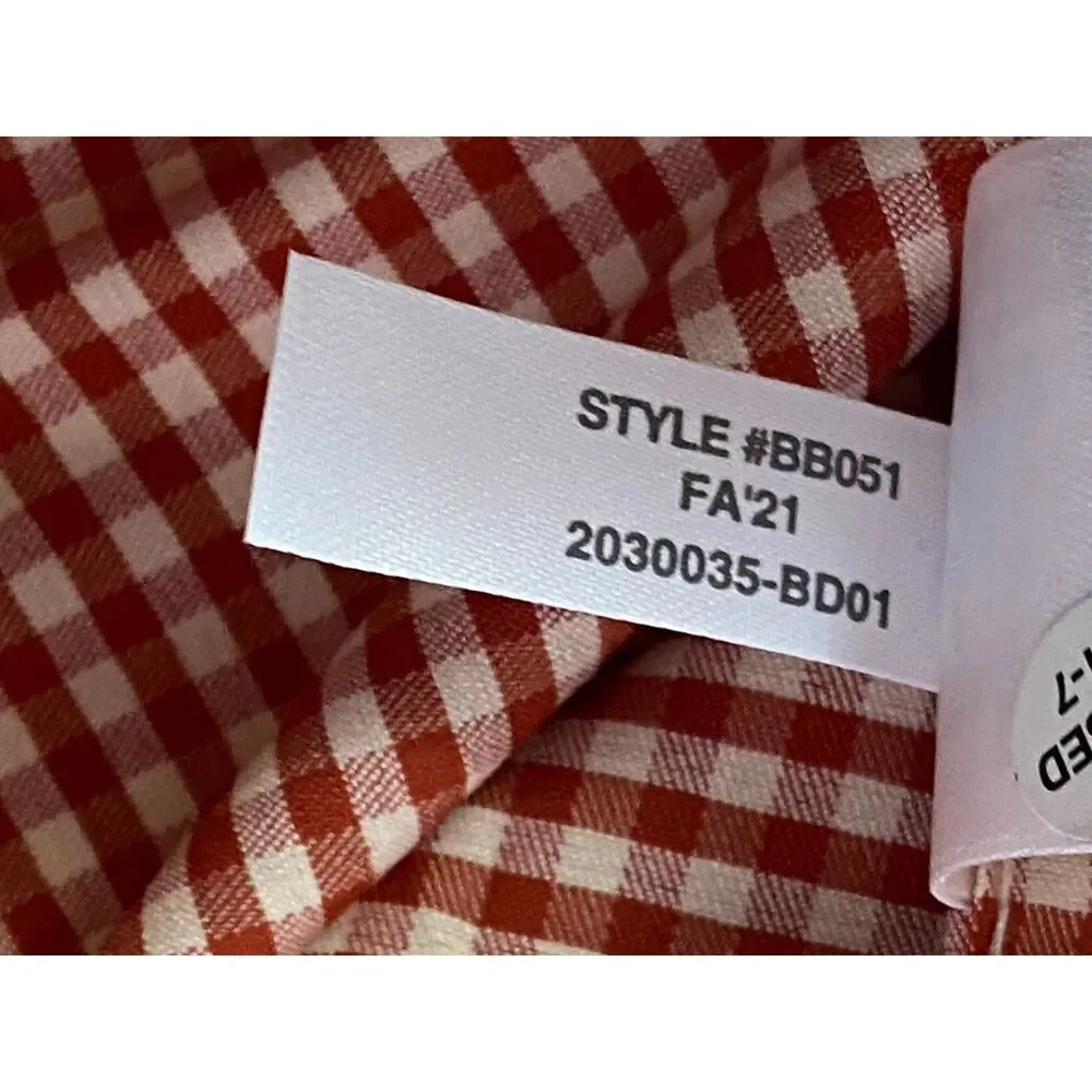 New J. Crew Performance Twill Gingham Plaid Button Down Shirt Men's Size Small